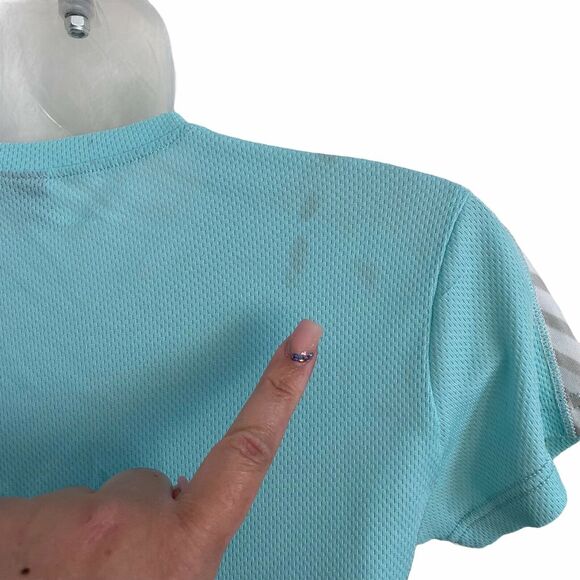 Helly Hansen Small Top Aqua Short Sleeve FLAWED Lightweight Breathable - Picture 9 of 12